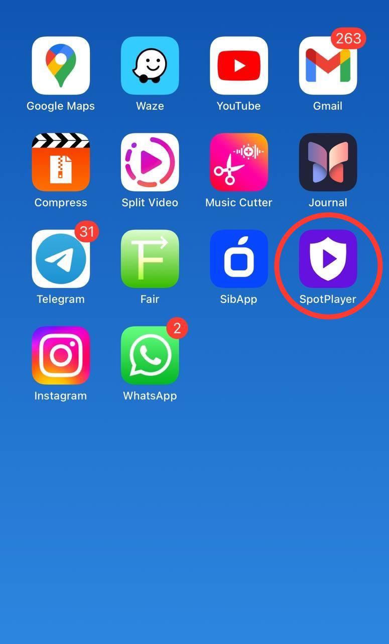 نصب اسپات‌پلیر، تصویر اول